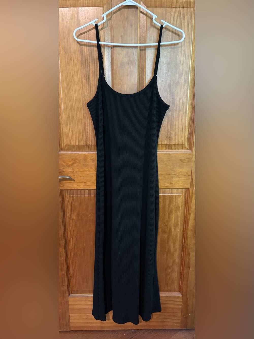 a new day Black Ribbed Tank Maxi Dress